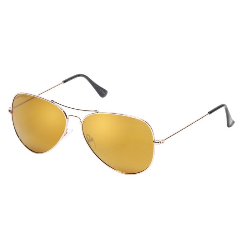 Eagle Eyes Memory Flex Aviator Sunglasses (Gold)
